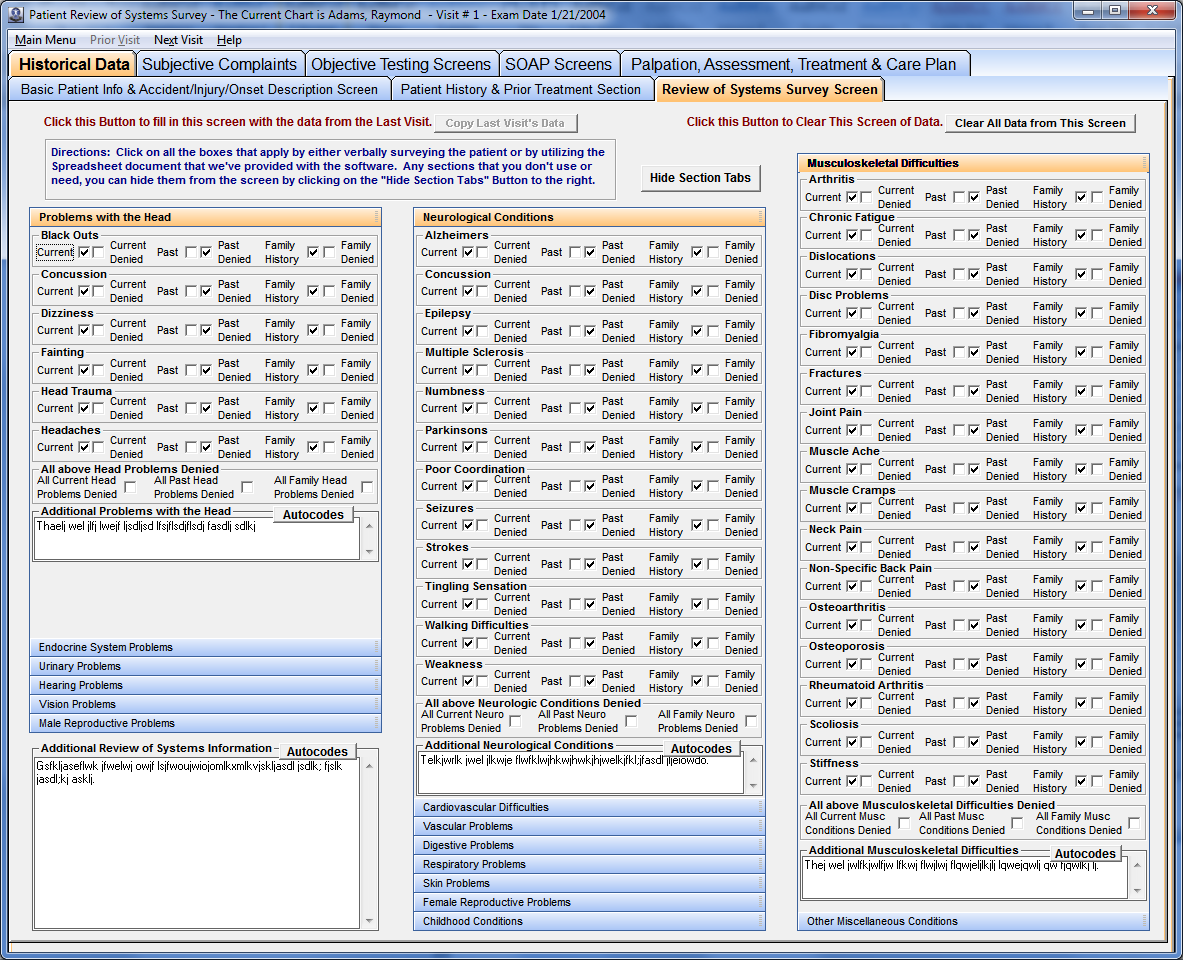 screenshot of Report Master